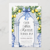 ラドルチェヴィタシトラスグリーンリー70誕生日 招待状 (正面/裏面)