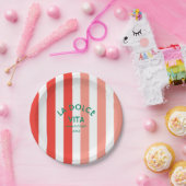 ラドルチェヴィタチンクアマルフィコーストストライプラウンド ペーパープレート (パーティー)