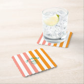 ラドルチェヴィタチンケテラカバナストライプンラウンド ペーパーコースター (インサイチュ)