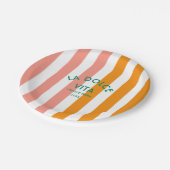 ラドルチェヴィタチンケテラカバナストライプンラウンド ペーパープレート (アングル)