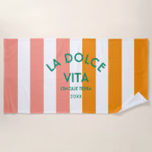 ラドルチェヴィタチンケテラカバナストライプ ビーチタオル (正面)