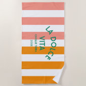 ラドルチェヴィタチンケテラカバナストライプ ビーチタオル (正面)