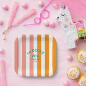 ラドルチェヴィタチンケテラカバナストライプ ペーパープレート (パーティー)