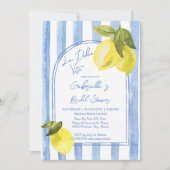 ラドルチェヴィタブルーストライプブライダルシャワー 招待状 (正面)