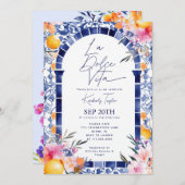 ラドルチェヴィタポジターノイタリアンブライダルシャワー 招待状 (正面/裏面)