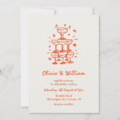 ラドルチェヴィタモダンハンドドロー結婚ズ 招待状 (正面)