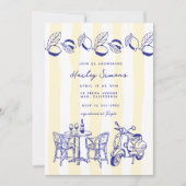 ラドルチェヴィタレモイタリアンンイエローブライダルシャワー 招待状 (正面)