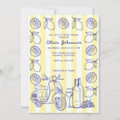 ラドルチェヴィタレモイタリアンンイエローブライダルシャワー 招待状 (正面)