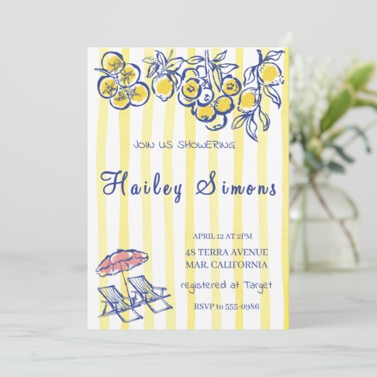 ラドルチェヴィタレモイタリアンンイエロー 招待状 (スタンド正面)