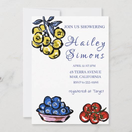 ラドルチェヴィタレモイタリアンンイエロー 招待状 (正面)