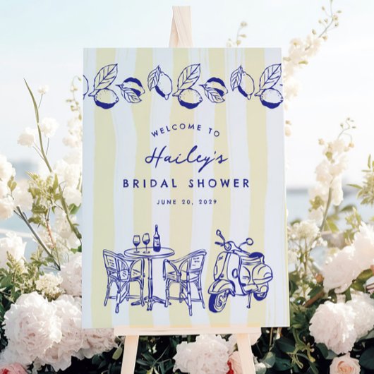 ラドルチェヴィタレモイタリアンンブライダルシャワーサイン ポスター