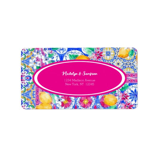 ラドルチェヴィタレモイタリアンン結婚式招待状 ラベル (正面)