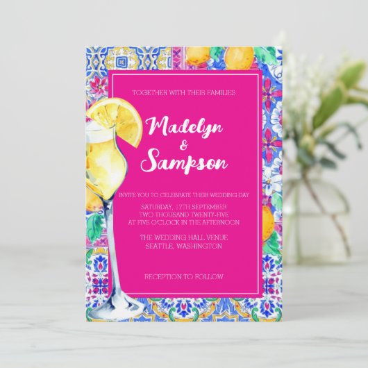 ラドルチェヴィタレモイタリアンン結婚式招待状 招待状 (スタンド正面)