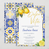 ラドルチェヴィタレモンアマルフィポジターノブライダルシャワー 招待状 (正面/裏面)