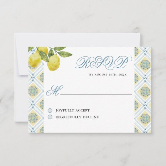 ラドルチェヴィタレモンテーマ結婚ズ 出欠カード (正面)