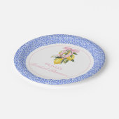 ラドルチェヴィタレモンピンクボウブライダルシャワー ペーパープレート (アングル)