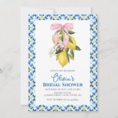 ラドルチェヴィタレモンピンクボウブライダルシャワー 招待状 (正面)