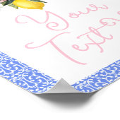 ラドルチェヴィタレモンピンクボウベビーシャワー ポスター (角)