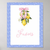 ラドルチェヴィタレモンピンクボウ赤ちゃんシャワーの好意 ポスター (正面)