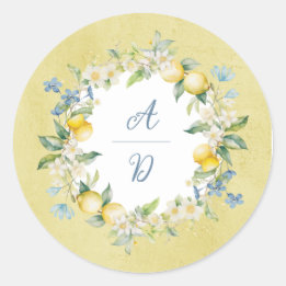 ラドルチェヴィタレモンフローラ結婚リースステッカー ラウンドシール