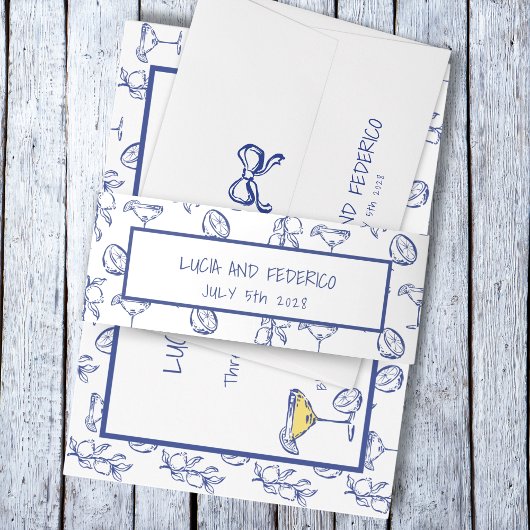 ラドルチェヴィタレ地中海のモン 招待状ベリーバンド