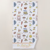 ラドルチェヴィタ地中海のイタリアン | モノグラム ビーチタオル (正面)