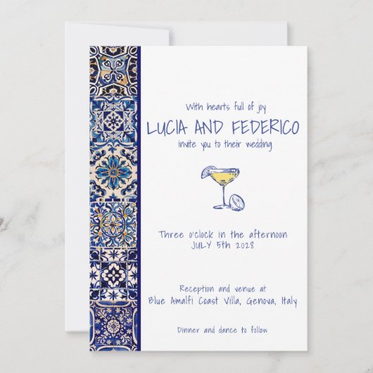 ラドルチェヴィタ地中海のブイタリアンルータイル 招待状 (正面)