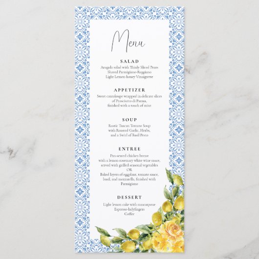 ラドルチェヴィタ地中海のレイタリアンモンズ結婚ス メニュー (正面)