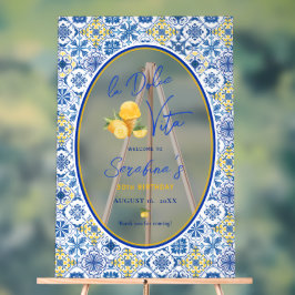 ラドルチェヴィータイタリアンバースデーパーティーへようこそ アクリルサイン