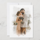 ラドルチェヴィータスタイルウォーターカラーフォト結婚ズ 招待状 (裏面)