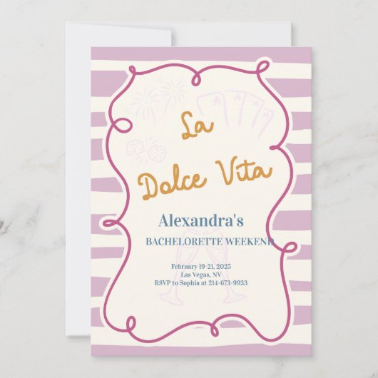 ラドルチェヴィータバチェロレッテウィークエンド 招待状 (正面)