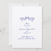 ラドルチェヴィータレトロコバルトブルーRSVPブライダルシャワー 招待状 (裏面)