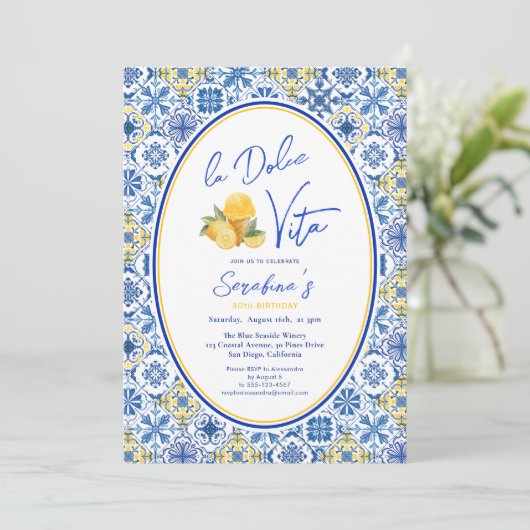 ラドルチェヴィータ地中海のサマーバースデーパーティー 招待状 (スタンド正面)
