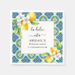 ラドルチェヴィータ地中海のバチェロレッテ週末 スタンダードカクテルナプキン