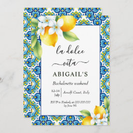 ラドルチェヴィータ地中海のバチェロレッテ週末 招待状