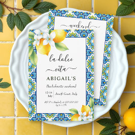 ラドルチェヴィータ地中海のバチェロレッテ週末 招待状