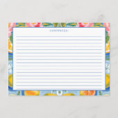 ラドルチェヴィータ夏レモンブライダルシャワーレシピ エンクロージャーカード (裏面)