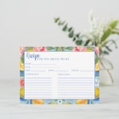 ラドルチェヴィータ夏レモンブライダルシャワーレシピ エンクロージャーカード (スタンド正面)