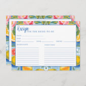 ラドルチェヴィータ夏レモンブライダルシャワーレシピ エンクロージャーカード (正面/裏面)