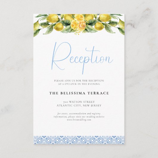 ラドルチェヴィータ披露宴インサートカード エンクロージャーカード (正面)