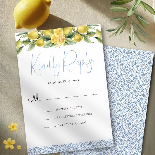 ラドルチェヴィータ – ウェデ地中海のィングRSVPカード 出欠カード