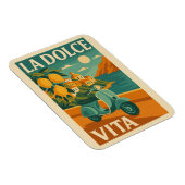 ラドルチェヴィータ – レトロイタリアンコースト旅行ポスター マグネット (右側)