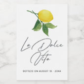 "ラドルチェヴィータ"レモンホームメイドオリーブ油 ワインラベル (シングルラベル)