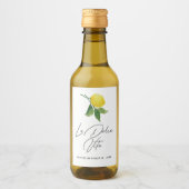 "ラドルチェヴィータ"レモンホームメイドオリーブ油 ワインラベル (正面)