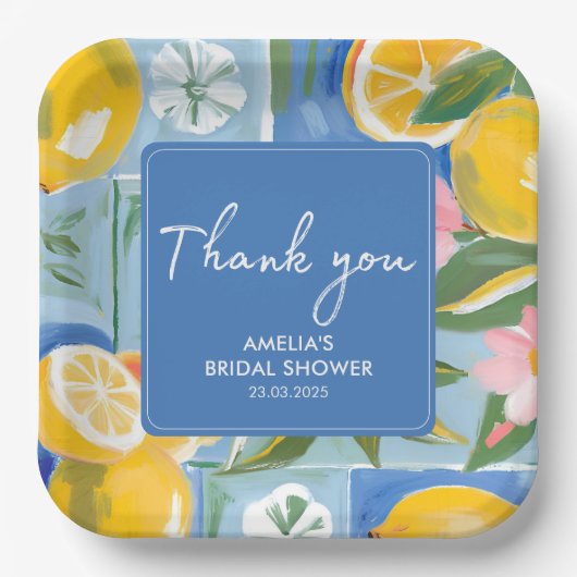 ラドルチェ・ヴィタ地中海のサマーブライダルシャワー ペーパープレート (正面)