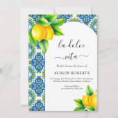 ラドルチェ・ヴィタ地中海のタイルブライダルシャワー 招待状 (正面)