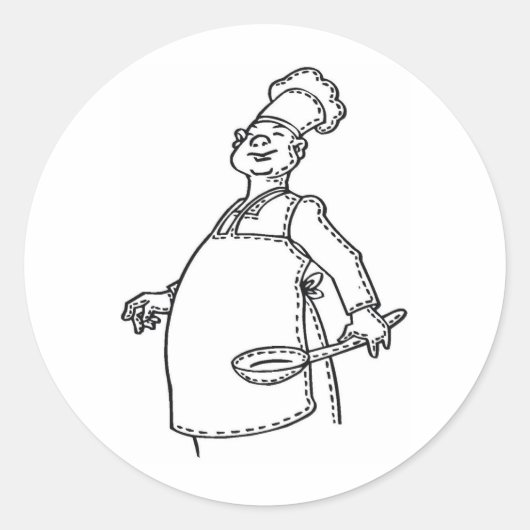 ラドル付きシェフ ラウンドシール (正面)