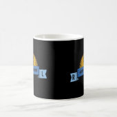 "ラド技師をハグしよう"デザイン コーヒーマグカップ (中央)