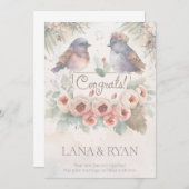 「ラナとライアンのおめでとう!」 招待状 (正面/裏面)