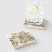 ラナイハワイアンハイビスカスティキバーコースター ストーンコースター (横)